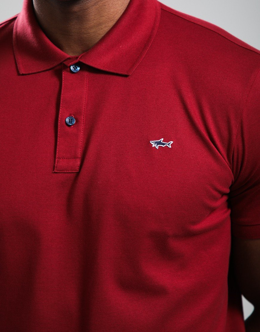 Paul & Shark Double Cotton Piquè Polo Shirt Dark Wine