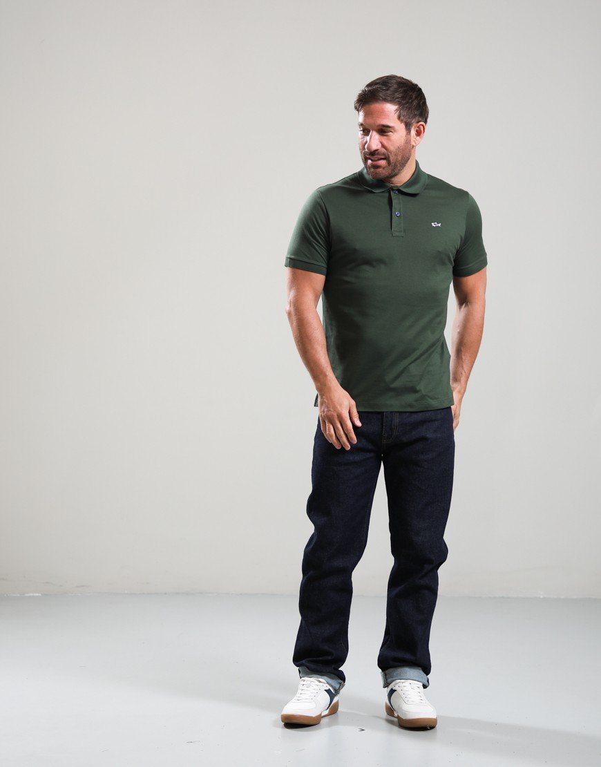 Paul & Shark Double Cotton Piquè Polo Shirt Green