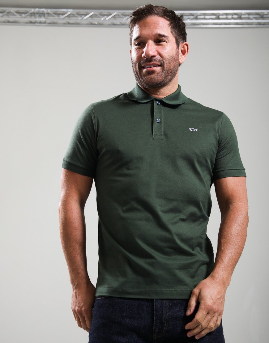 Paul & Shark Double Cotton Piquè Polo Shirt Green