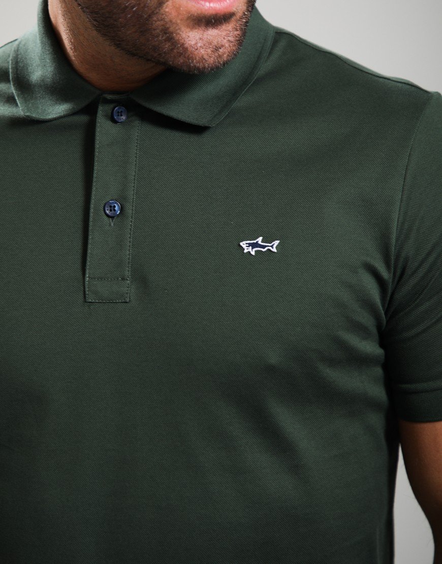 Paul & Shark Double Cotton Piquè Polo Shirt Green