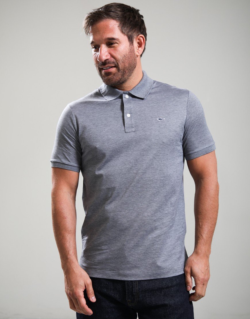 Paul & Shark Double Cotton Piquè Polo Shirt Grey