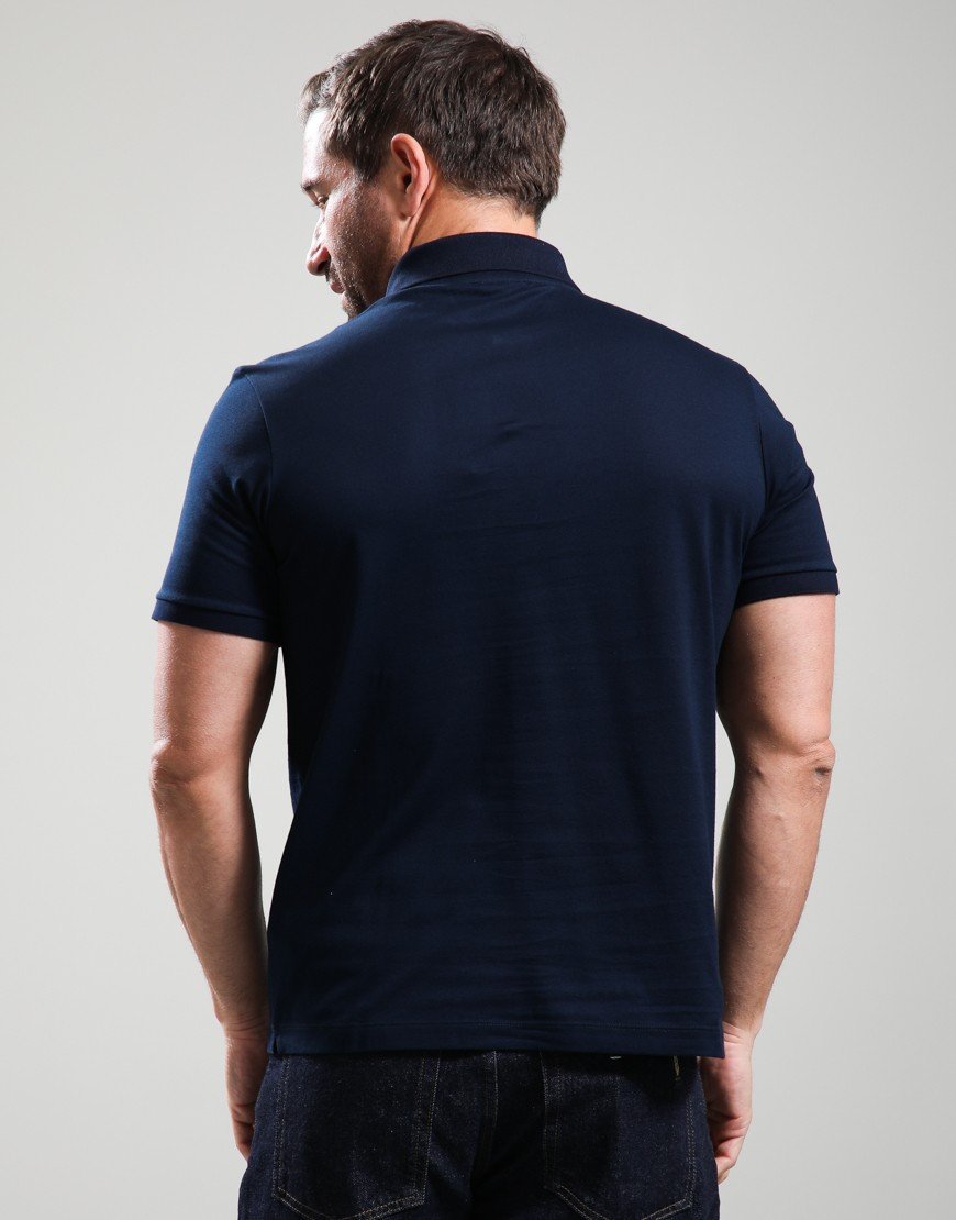 Paul & Shark Double Cotton Piquè Polo Shirt Navy