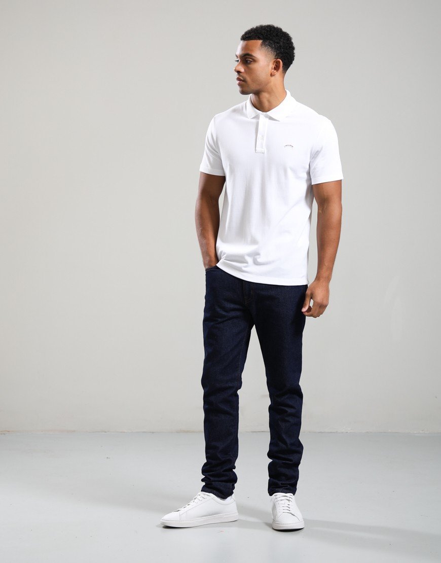 Paul & Shark Fine Piquet Cotton Polo Shirt With Logo White