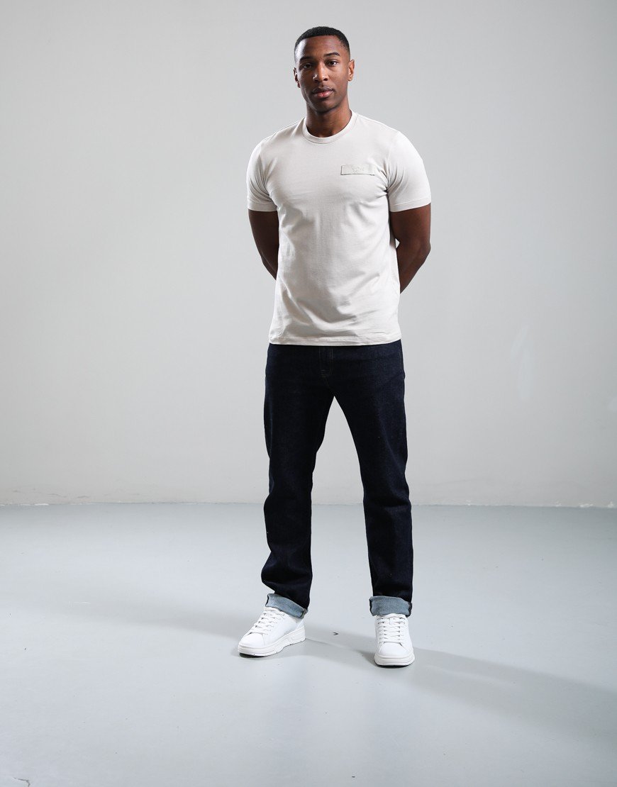 Paul & Shark Heavy Jersey Cotton Tab T-Shirt Beige