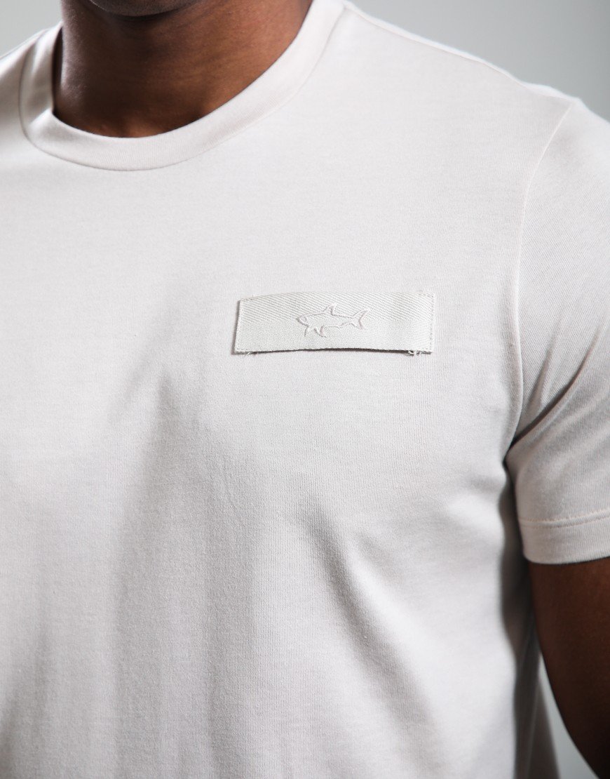 Paul & Shark Heavy Jersey Cotton Tab T-Shirt Beige
