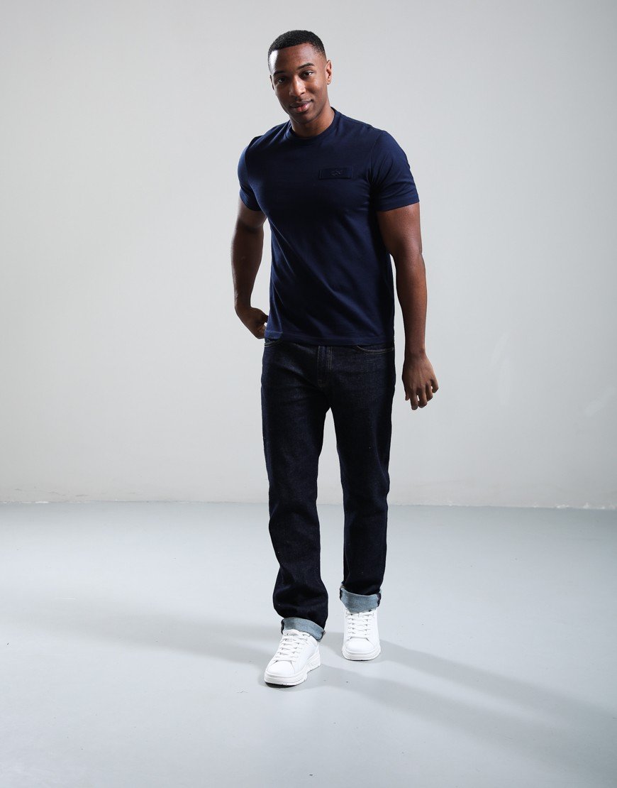 Paul & Shark Heavy Jersey Cotton Tab T-Shirt Navy