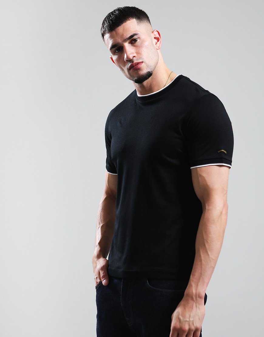 Paul & Shark Interlock Cotton T-Shirt Black