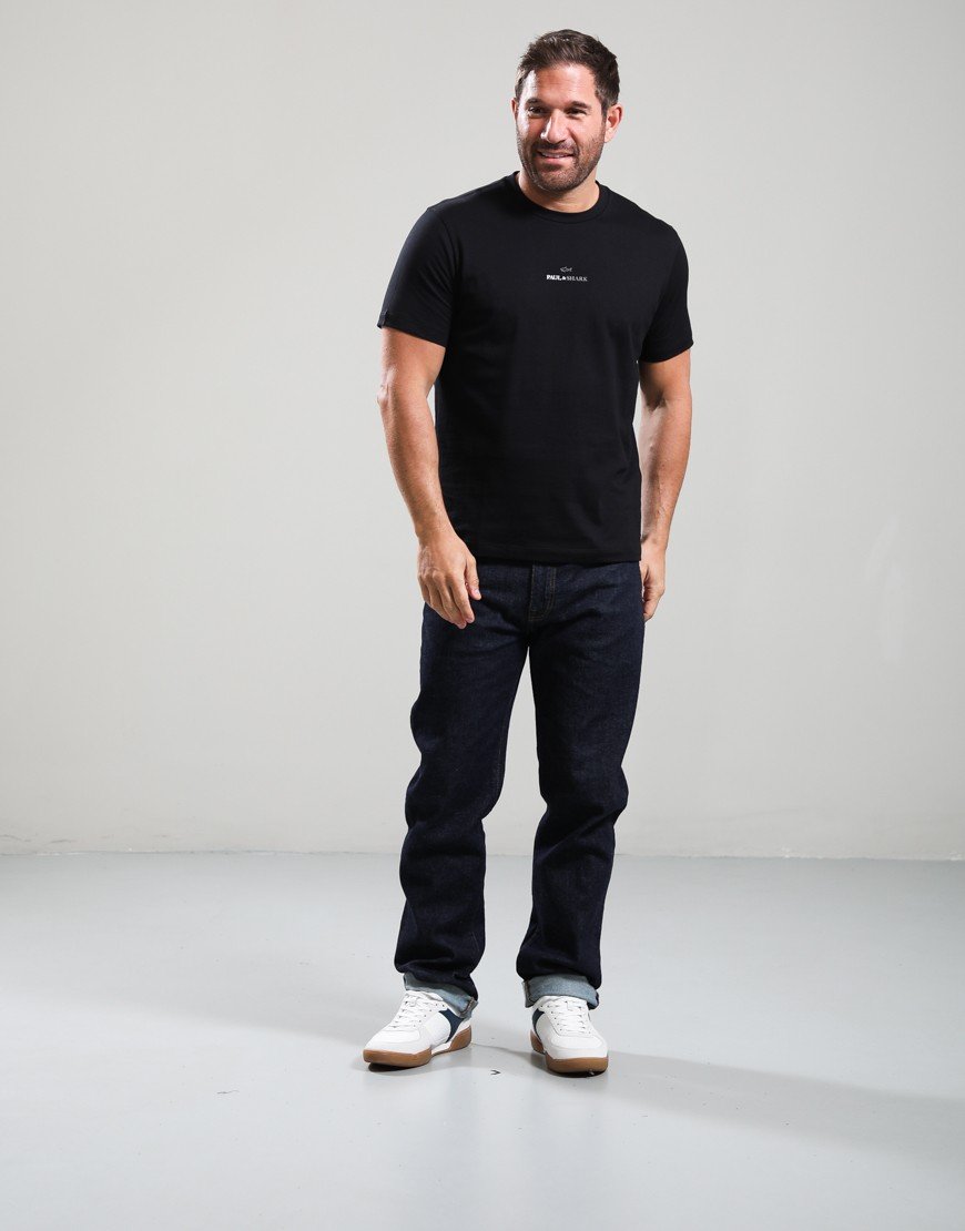 Paul & Shark Lightweight Cotton Jersey Centre Logo T-Shirt Black