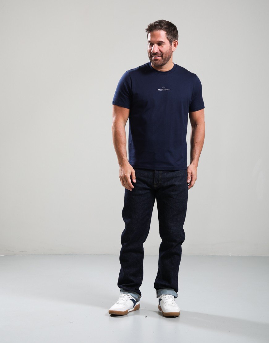 Paul & Shark Lightweight Cotton Jersey Centre Logo T-Shirt Navy