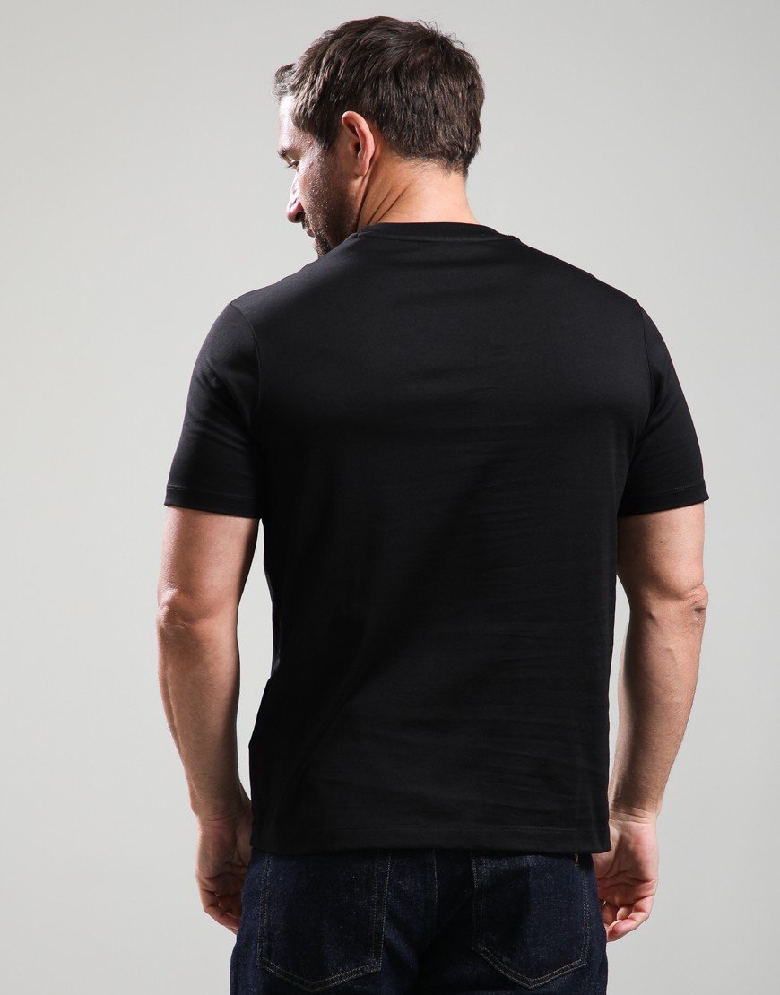 Paul & Shark Lightweight Cotton Jersey Printed Large Logo T-Shirt Black