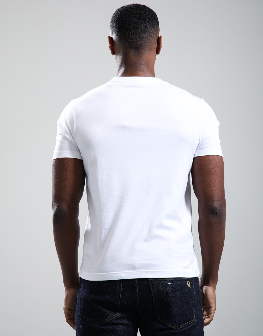 Paul & Shark Lightweight Cotton Jersey Printed Large Logo T-Shirt White