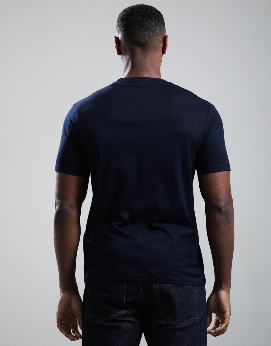 Paul & Shark Lightweight Cotton Jersey Printed Small Centre Logo T-Shirt Navy