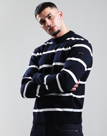 Paul & Shark Moon Badge Crew Navy