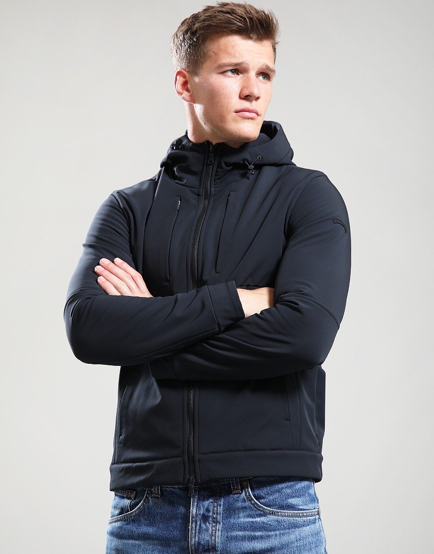 Paul & Shark Re-Shark Shell Hooded Jacket Black