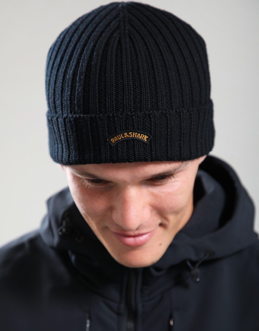 Paul & Shark Wool Beanie Black