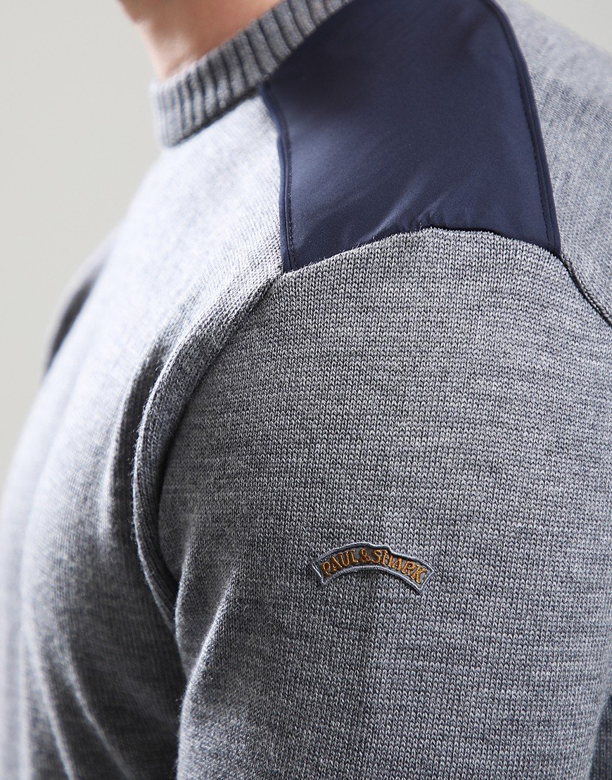 Paul & Shark Soft Cool Touch Crew Knit Grey