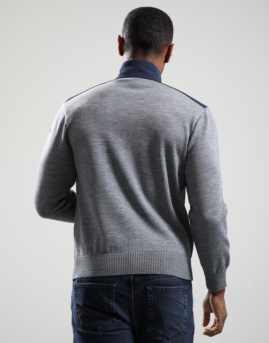Paul & Shark Soft Cool Touch Half Zip Knit Grey