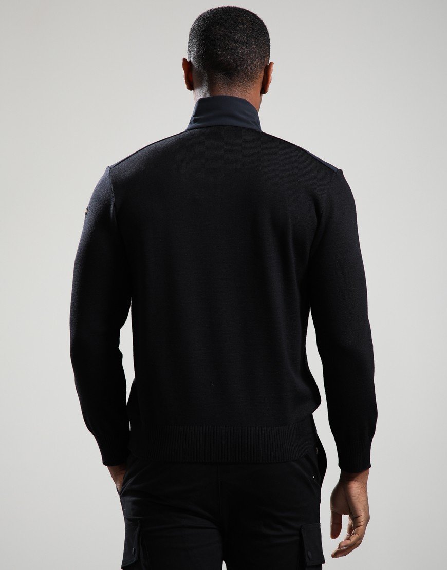 Paul & Shark Soft Cool Touch Half Zip Knit Black