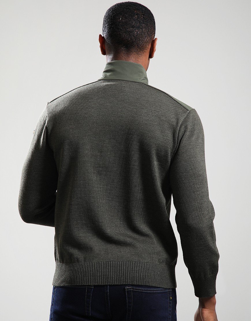 Paul & Shark Typhoon® Platinum Soft Cool Touch Half Zip Knit Khaki