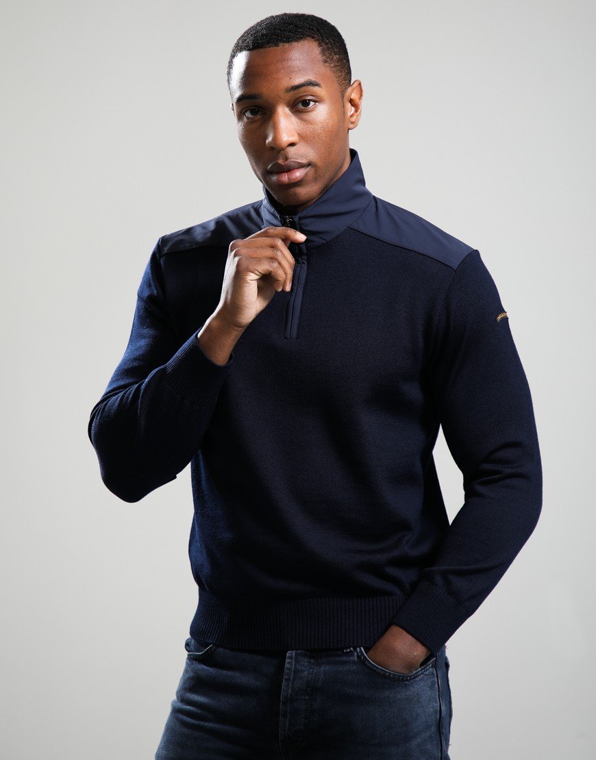 Paul & Shark Soft Cool Touch Half Zip Knit Navy