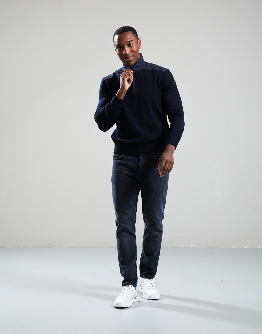 Paul & Shark Soft Cool Touch Half Zip Knit Navy
