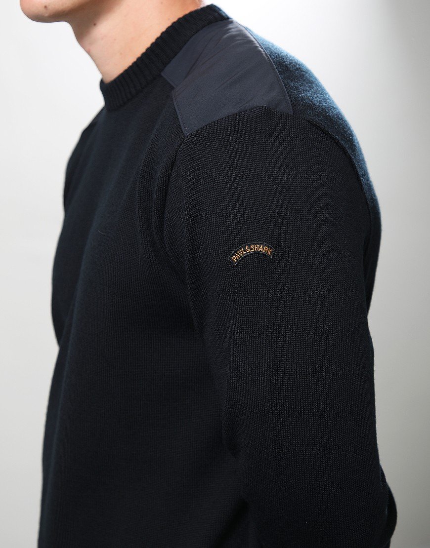Paul & Shark Soft Cool Touch Crew Knit Black