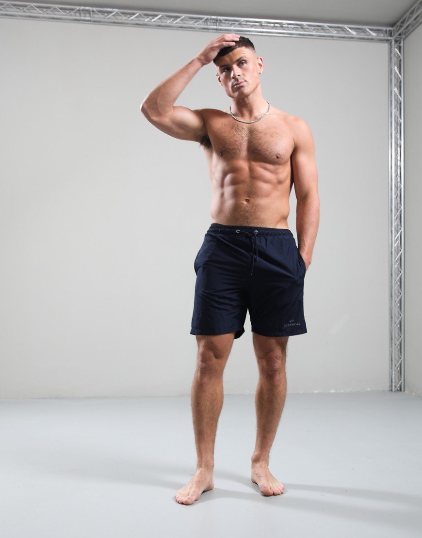 Paul & Shark Reflective Small Logo Swim Shorts Blue