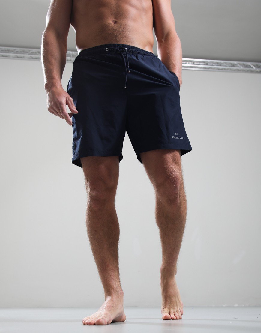 Paul & Shark Reflective Small Logo Swim Shorts Blue