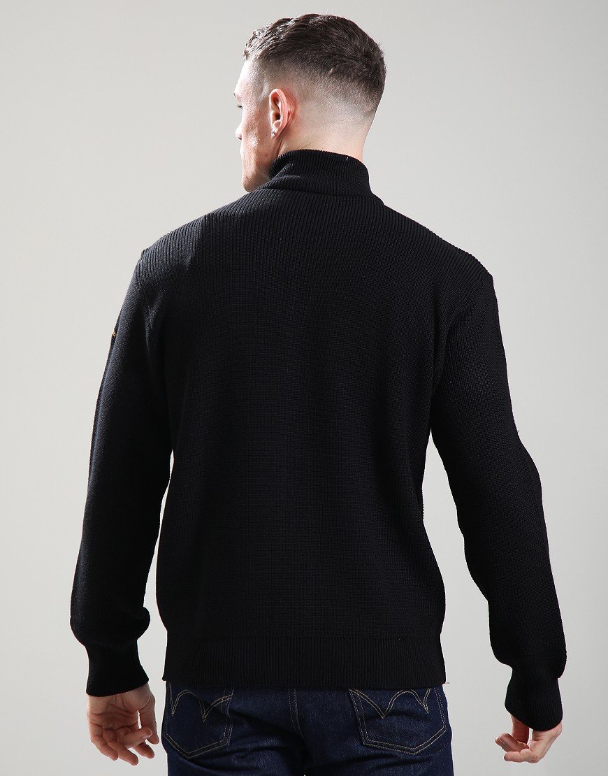 Paul & Shark Tech Wool Full Zip Knit Black