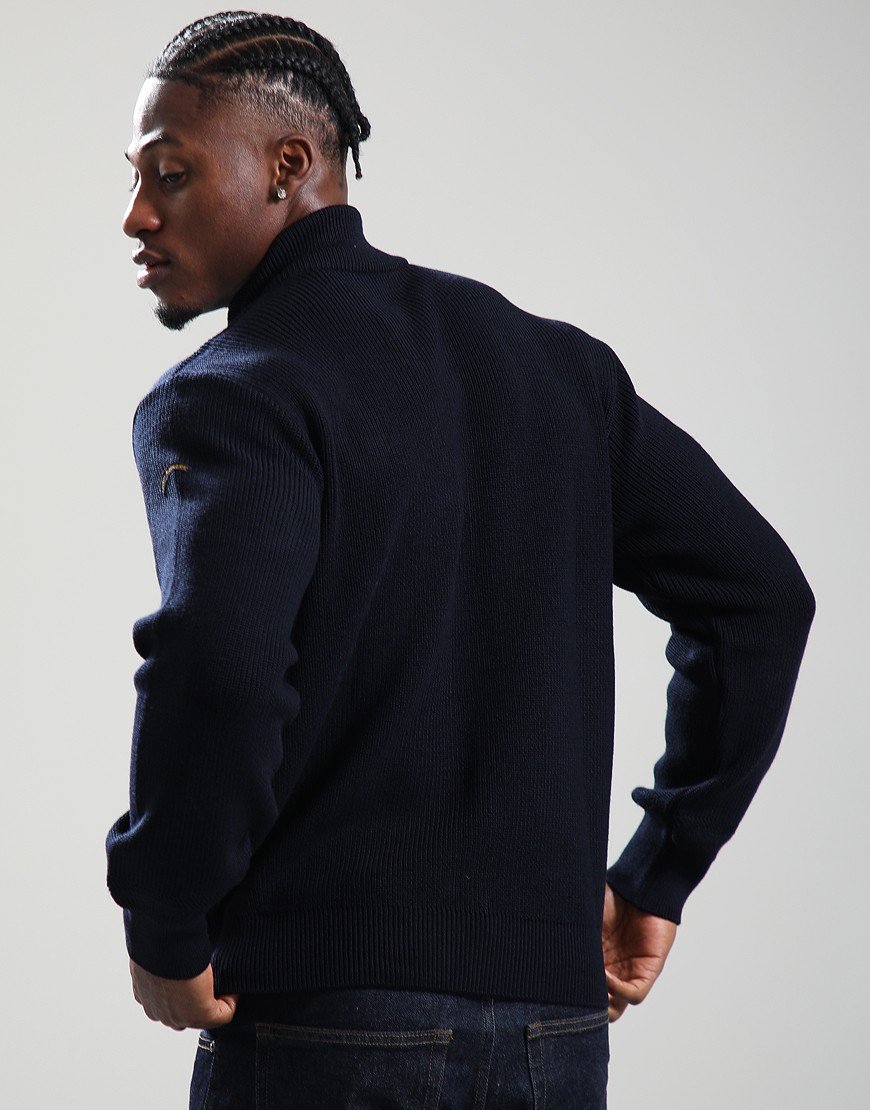 Paul & Shark Tech Wool Full Zip Knit Navy