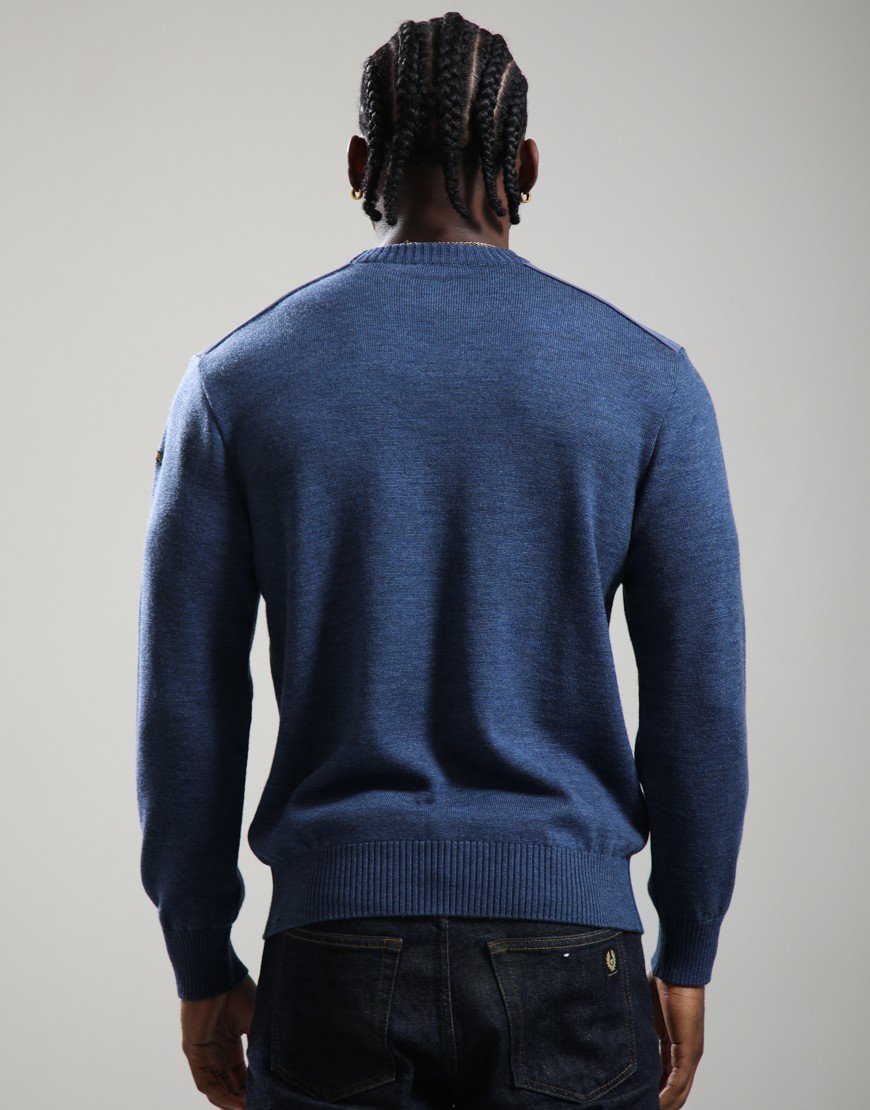 Paul & Shark Tech Wool Knit Crew Indigo