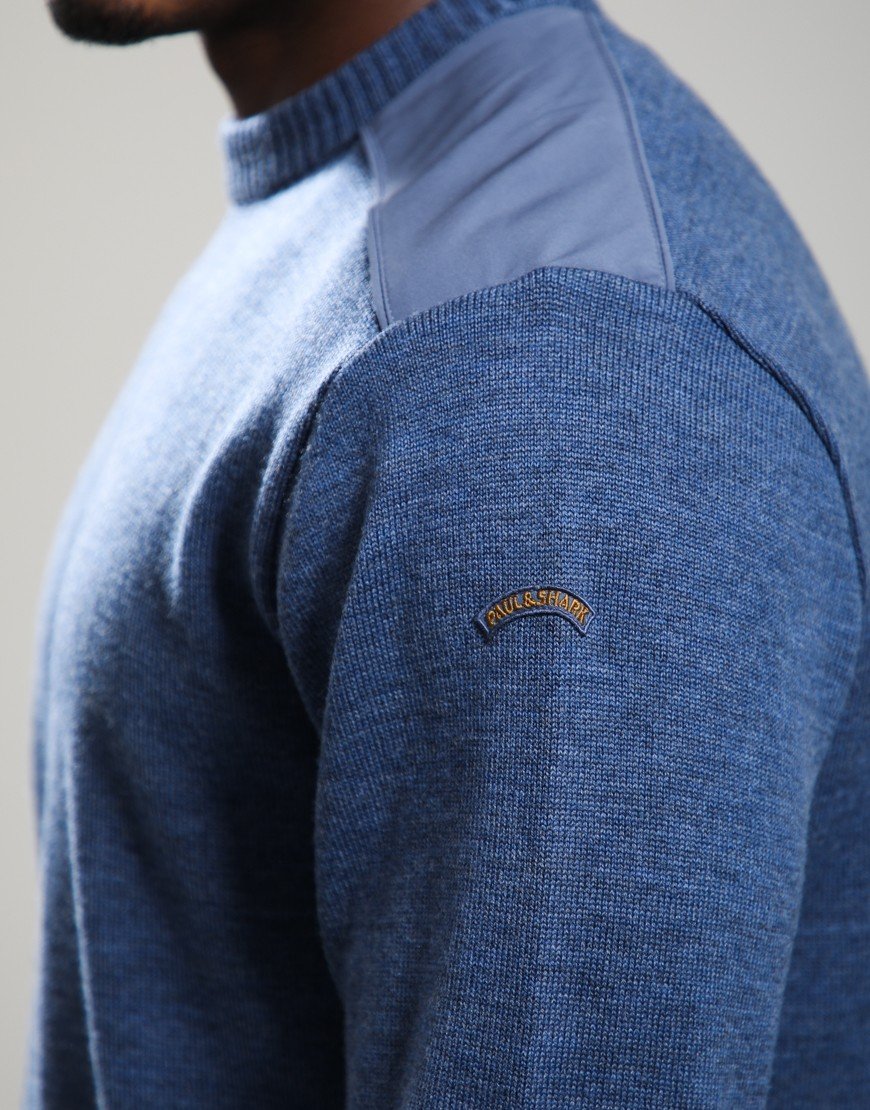 Paul & Shark Tech Wool Knit Crew Indigo