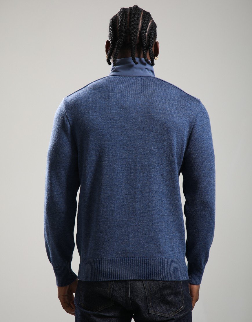 Paul & Shark Tech Wool Knit Half Zip Indigo