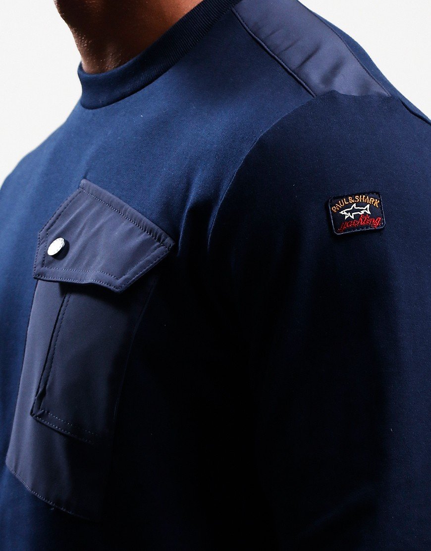 Paul & Shark Typhoon Pocket Crew Sweat Blue
