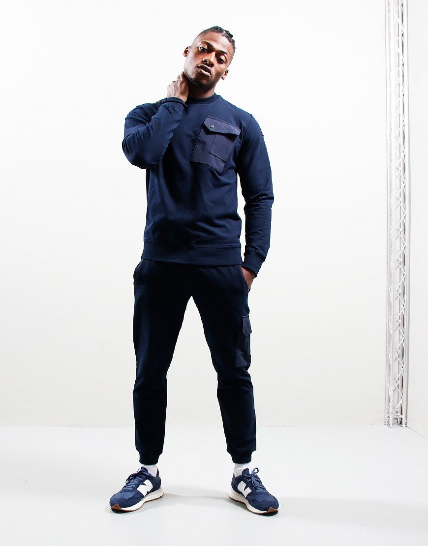 Paul & Shark Typhoon Pocket Crew Sweat Blue