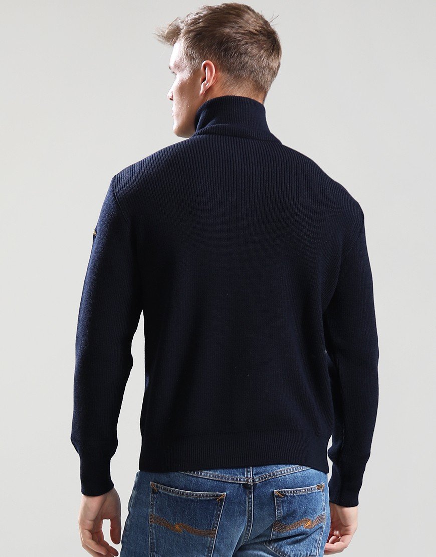 Paul & Shark Tech Wool Half Zip Sweater Navy