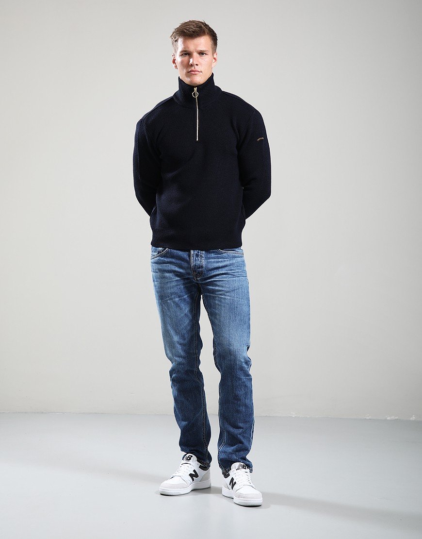 Paul & Shark Tech Wool Half Zip Sweater Navy