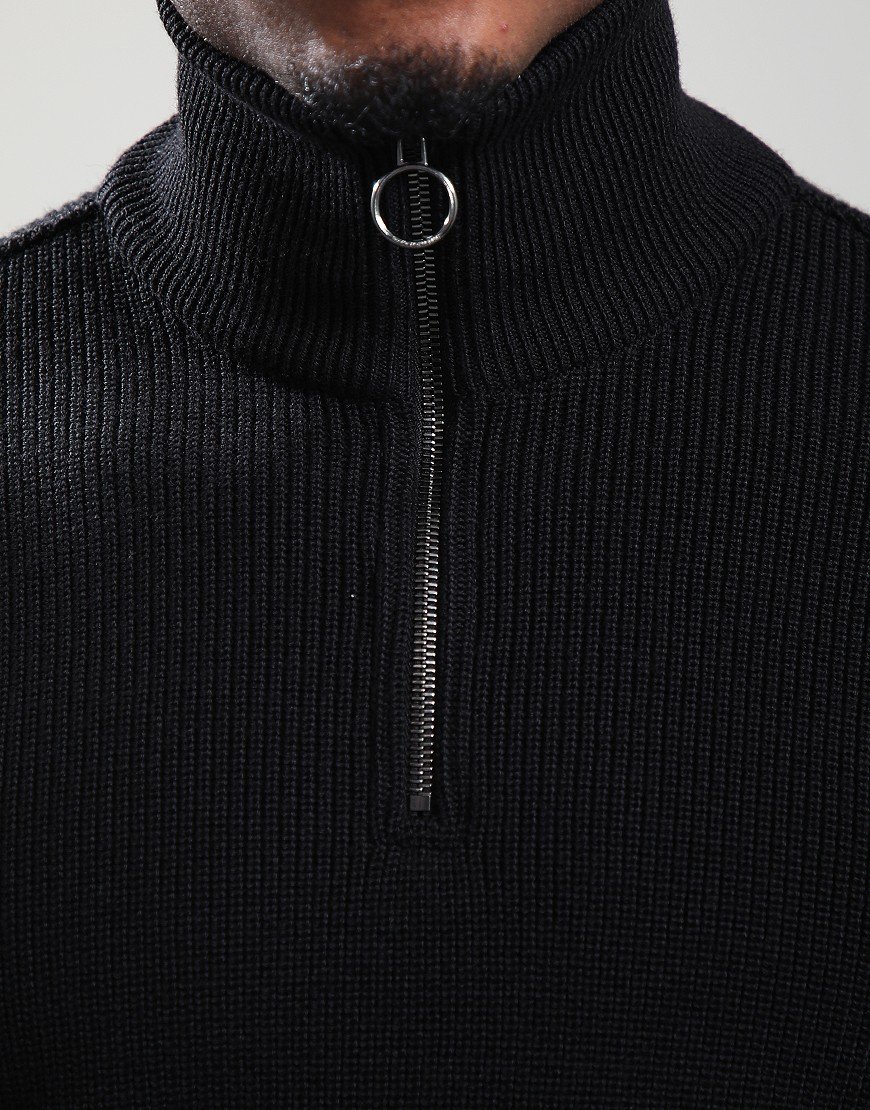 Paul & Shark Wool Half Zip Sweater Black