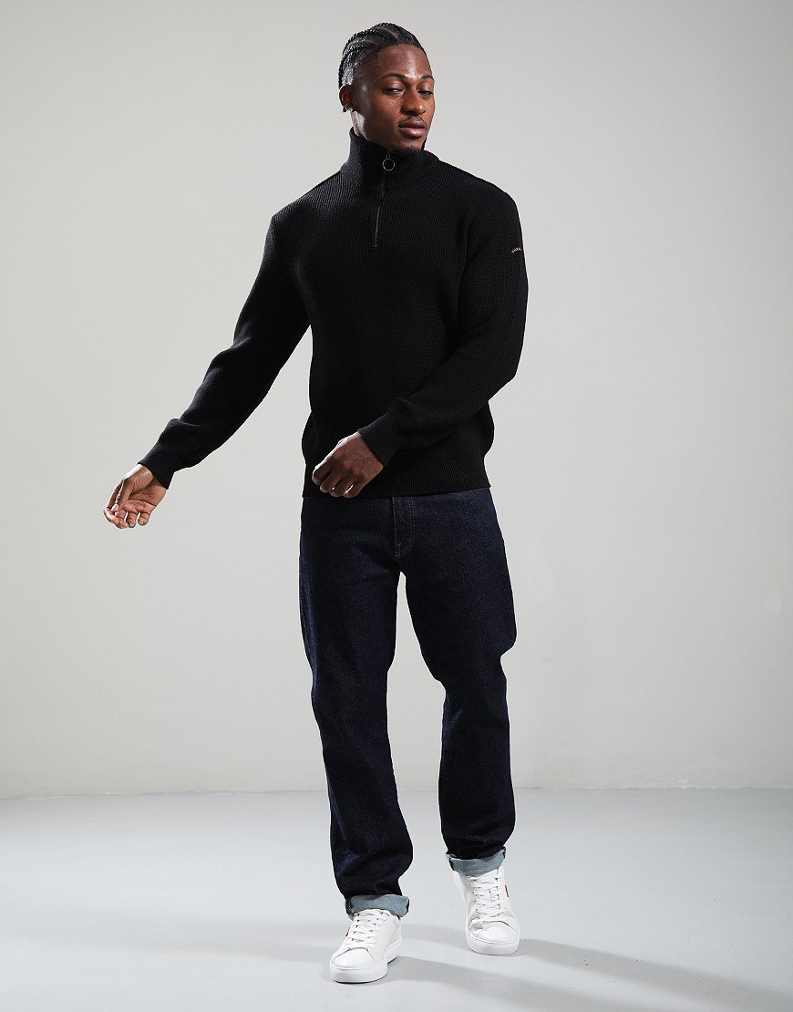 Paul & Shark Wool Half Zip Sweater Black