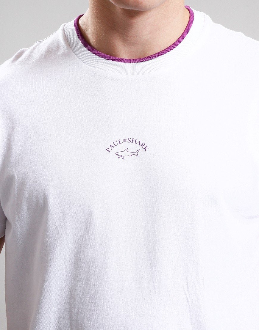 Paul & Shark Central Logo Jersey T-Shirt White