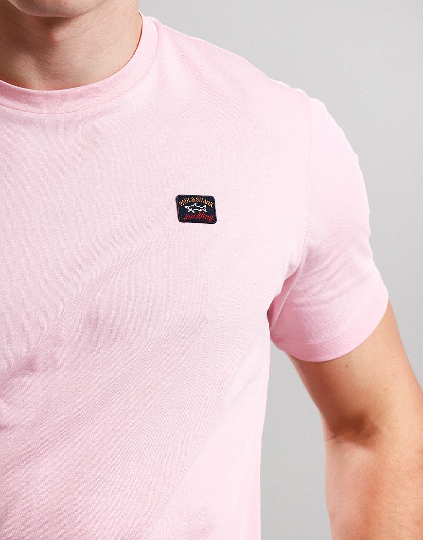 Paul & Shark Patch Logo T-Shirt Pink