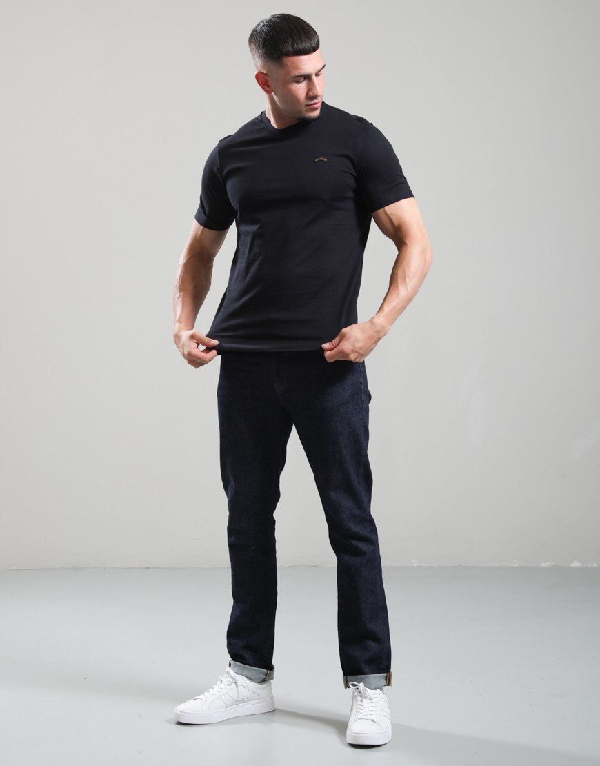 Paul & Shark Pure Cotton Jersey Logo T-Shirt Black