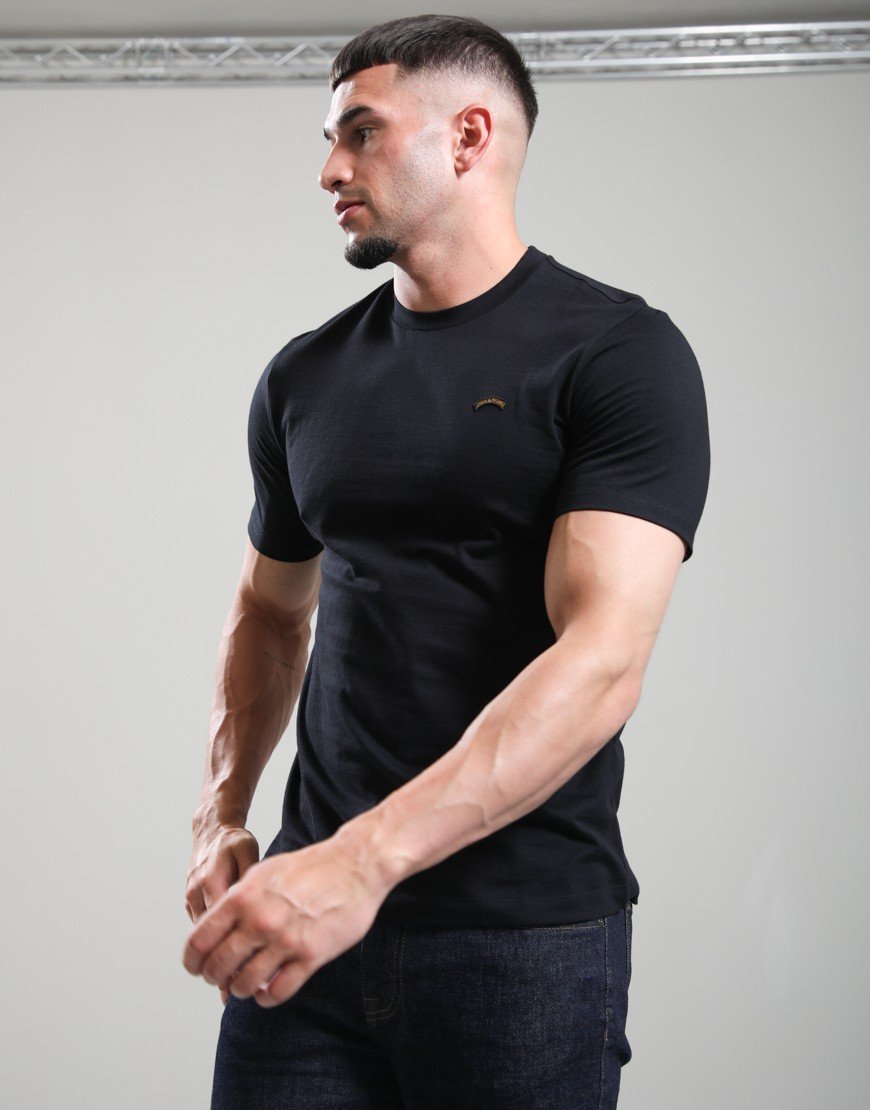 Paul & Shark Pure Cotton Jersey Logo T-Shirt Black