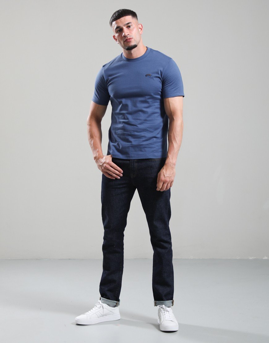 Paul & Shark Pure Cotton Jersey Logo T-Shirt Blue