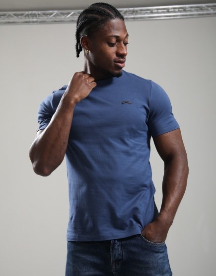 Paul & Shark Pure Cotton Jersey Logo T-Shirt Blue
