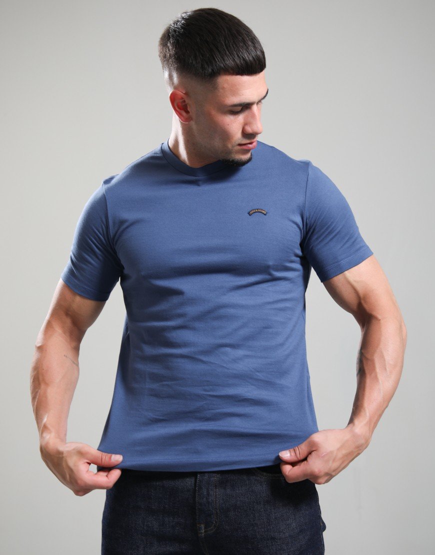 Paul & Shark Pure Cotton Jersey Logo T-Shirt Blue
