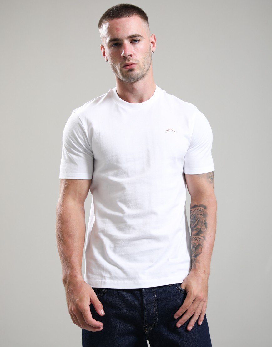 Paul & Shark Pure Cotton Jersey Logo T-Shirt White