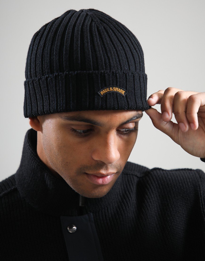Paul & Shark Wool Beanie Black