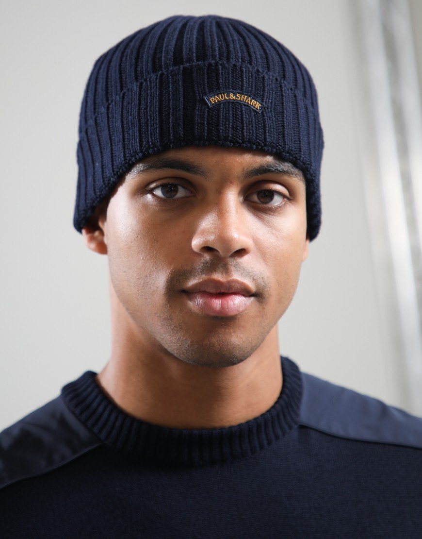 Paul & Shark Wool Beanie Navy