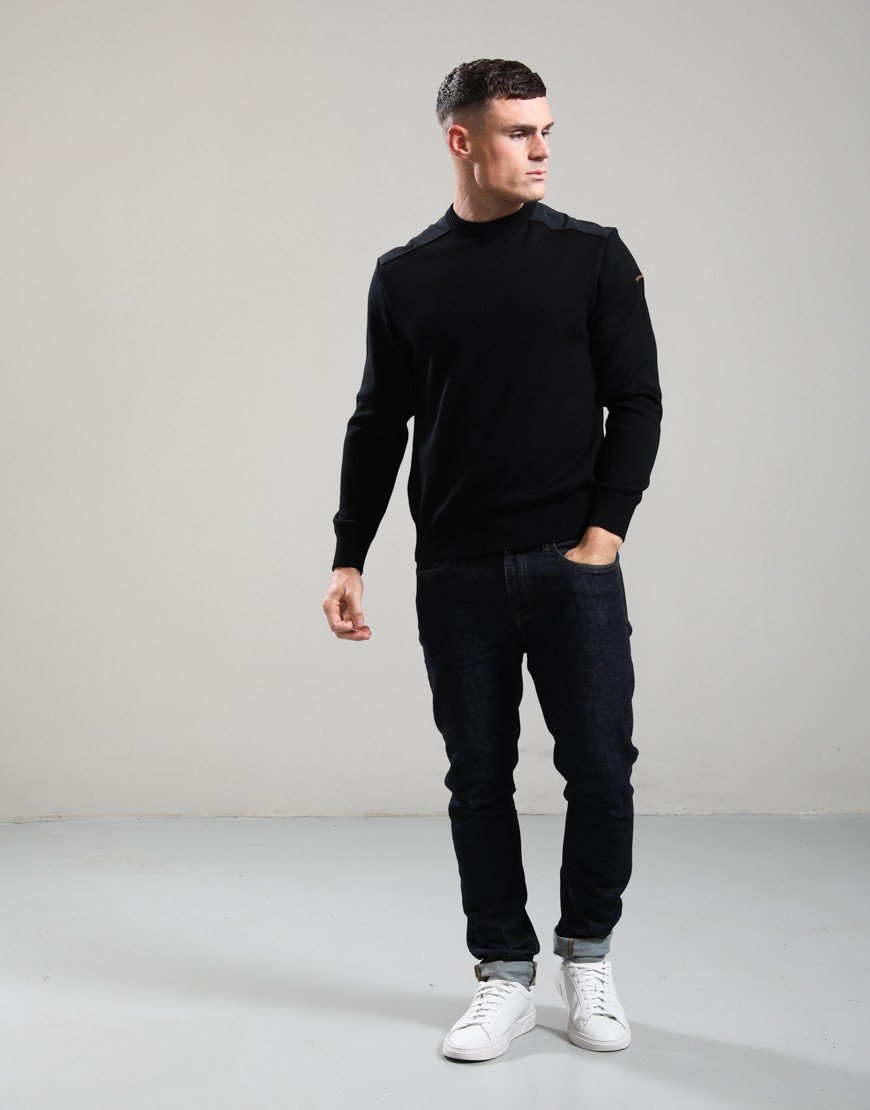 Paul & Shark Soft Cool Touch Crew Knit Black